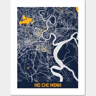 Ho Chi Minh - Vietnam Bluefresh City Map Posters and Art